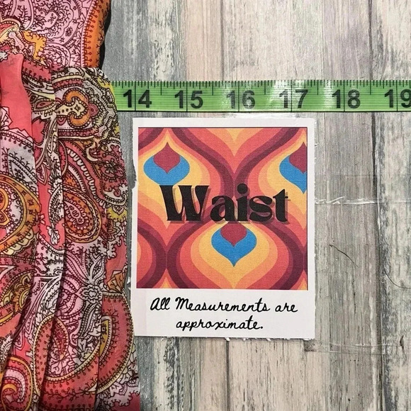 H&M Womens Pink Paisley Baby Doll Mini Dress Sz Small Retro Twee Y2K Fairy Boho - Picture 8 of 9